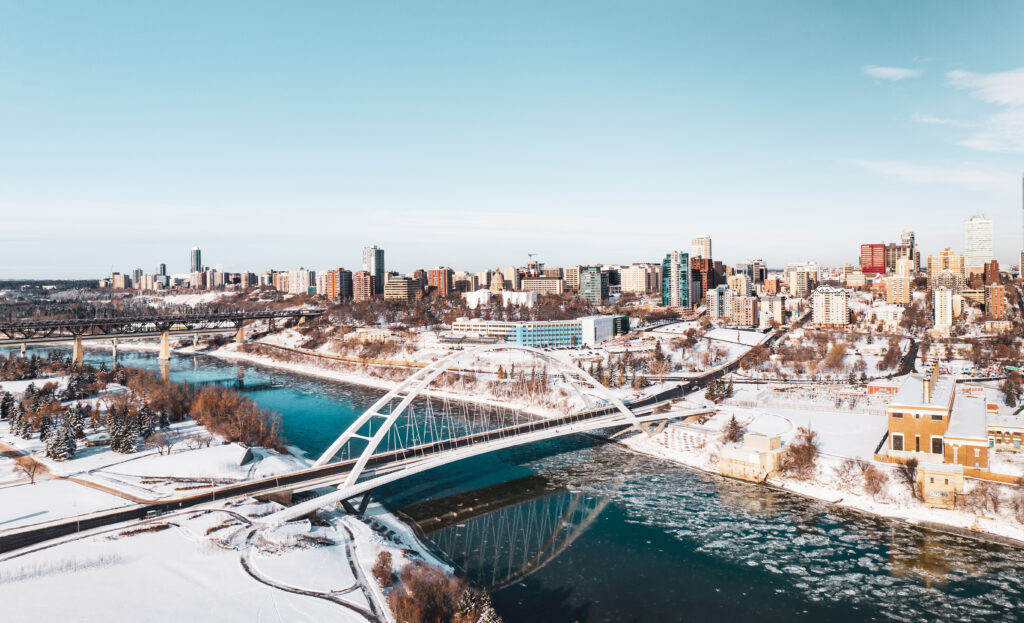 Helicopter view Edmonton
